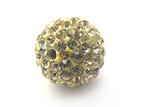 Shamballa Perle, 12 mm, senfgelb