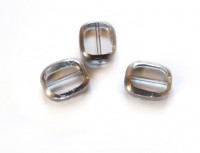 Glasperle mit silbernem Rand Glasperle mit silbernem Rand