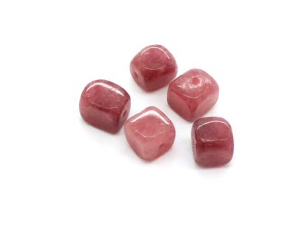 Würfel, Naturstein, 8 mm, weinrot