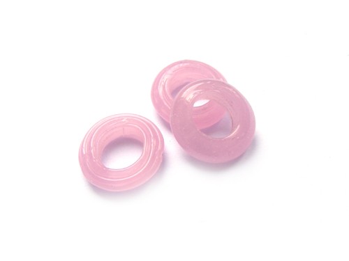 Glasring, ca. Ø 15 mm, rosa, glanz