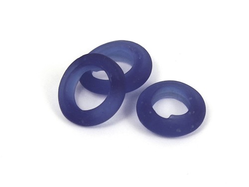 Glasring, ca. Ø 15 mm, jeansblau, matt