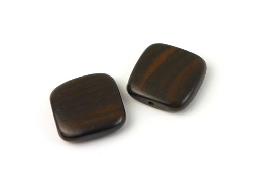 Flaches Quadrat, 16 mm, dunkelbraun