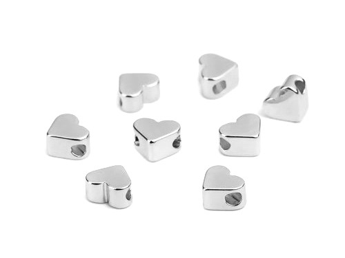 Herz, 7 mm, versilbert