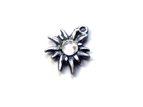 Edelweiß mit Swarovski®, 12 mm, transparent