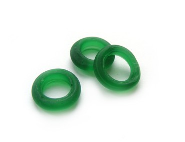 Glasring, ca. Ø 15 mm, flaschengrün, matt