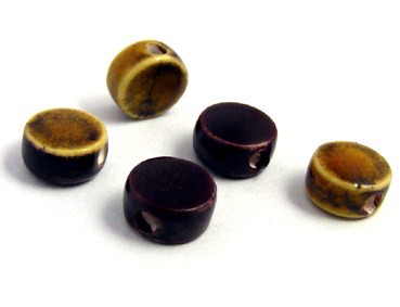 Keramik Scheibe, 8 mm, braun