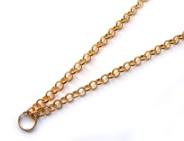 Gliederkette vergoldet, 70 cm