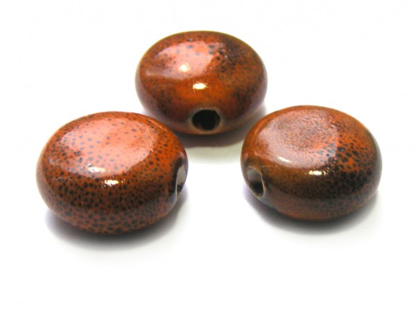 Keramik Scheibe, 14 mm, braun