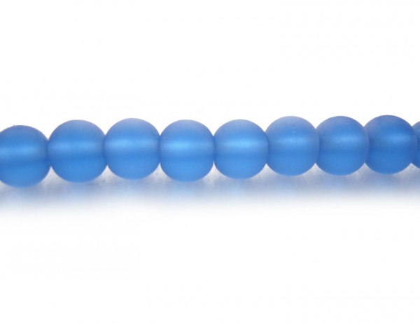 1 Strang Glasperlen, 6 mm, blau