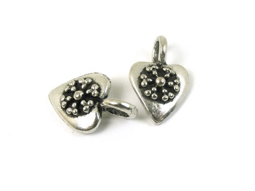 Herz, 11 mm, versilbert