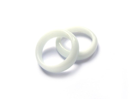 Glasring, ca. Ø 24 mm, weiß, glanz