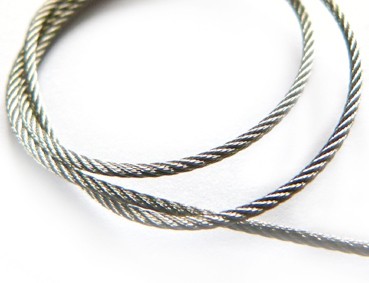 1 m Edelstahlseil, 1,6 mm, nylonummantelt