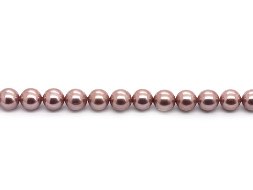 1 Strang Muschelkernperlen, 8 mm, puderrosa