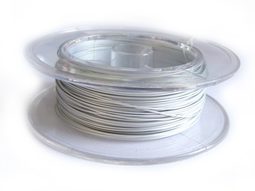 10 m Schmuckdraht, 0,50 mm, Pearl Silver