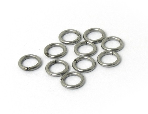 10 Binderinge, 6 mm, Edelstahl