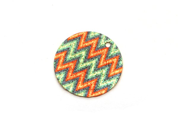 Anhänger "ZickZack", 20 mm, gold