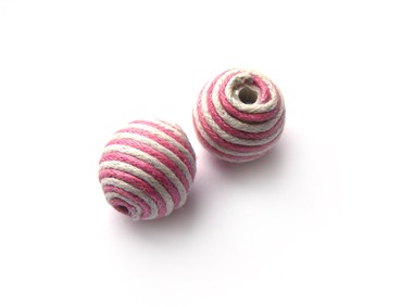 Wickelkugel, 16 mm, rosa-weiß