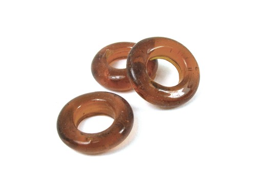 Glasring, ca. Ø 15 mm, braun, glanz