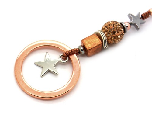 Schlüsselanhänger, 110 mm, rosé-/silberfarben