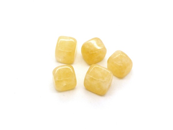 Würfel, Naturstein, 8 mm, gelb