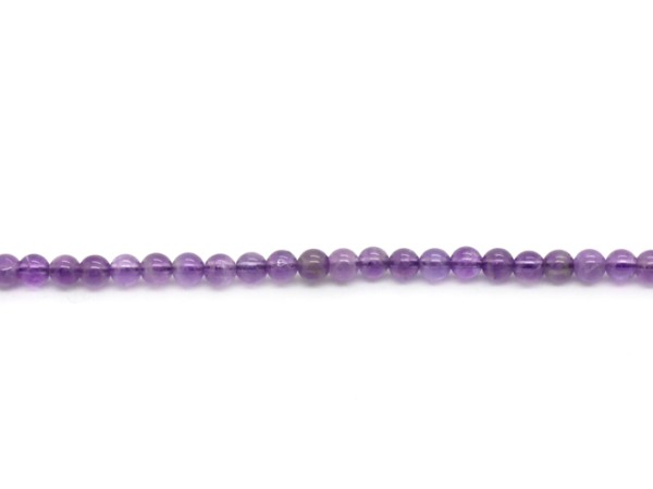 1 Strang Amethyst, Kugel, 4,5 mm, lila