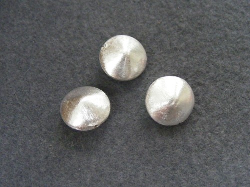 Doppelkegel, 14,5 mm, versilbert, matt gebürstet