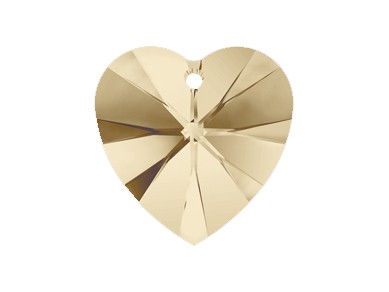 Swarovski® Herz, 10 mm, Crystal golden