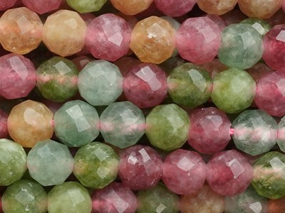 1 Strang Jade, 4,6 mm, bunt, facettiert