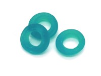 Glasring, ca. Ø 15 mm, petrol-türkis, matt Glasring, ca. Ø 15 mm, petrol-türkis, matt