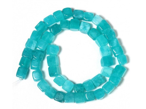 Würfel, Naturstein, 8 mm, türkis