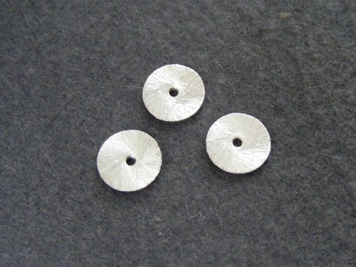 Scheibe, 8 mm, versilbert, matt gebürstet