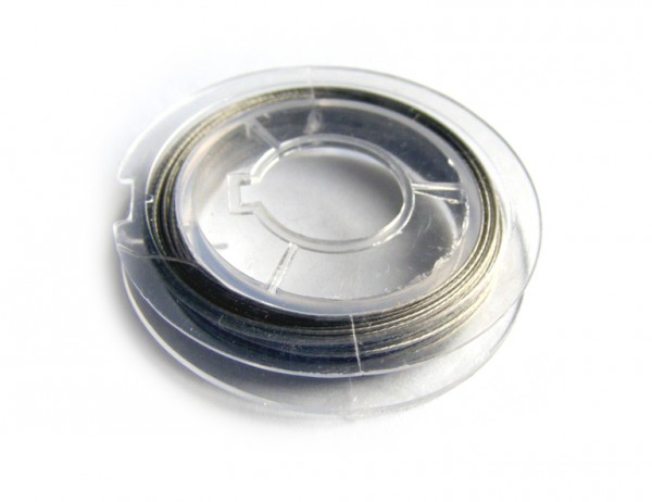 10 m Schmuckdraht, 0,38 mm, edelstahlfarben