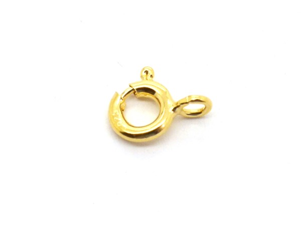 Federring, 6 mm, 925 Silber, vergoldet