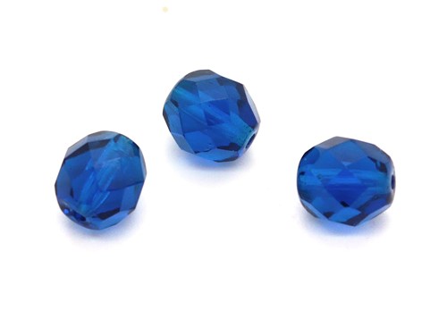 15 Stk. Kugeln, 8 mm, blau, facettiert