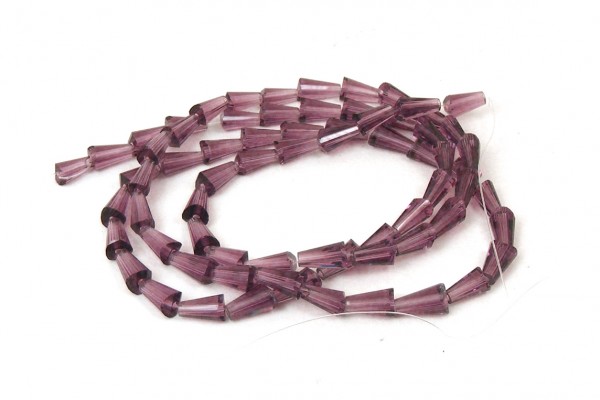 1 Strang Glasschliffperlen, 4 mm, aubergine
