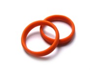 Glasring, ca. Ø 24 mm, orange, matt Glasring, ca. Ø 24 mm, orange, matt