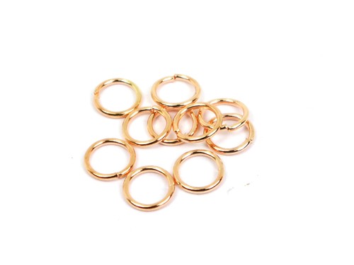 10 Binderinge, 7 mm, rosegold
