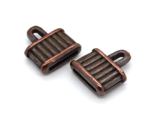 Endkappe für Lederband, 19 mm, verkupfert