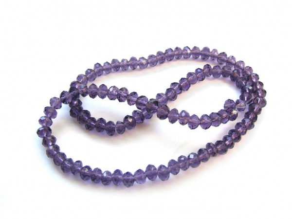 1 Strang Glasschliffperlen, 4 mm, violett