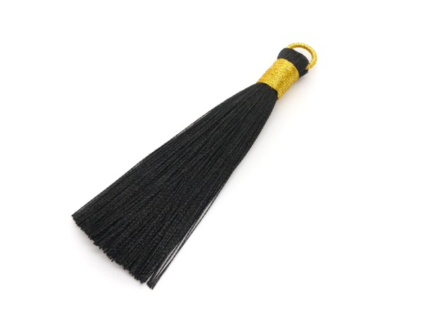 Quaste groß, 80 mm, schwarz