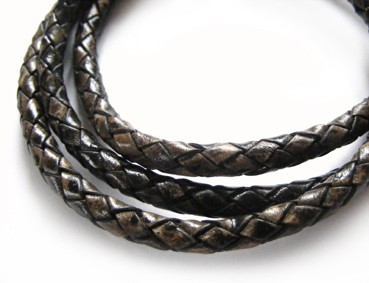 Lederband, 10 cm, 6 mm, antikbraun