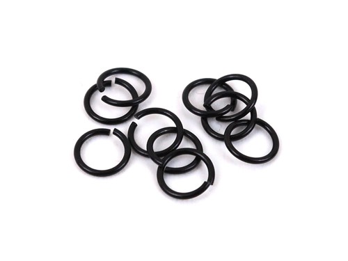 10 Binderinge, 6 mm, schwarz