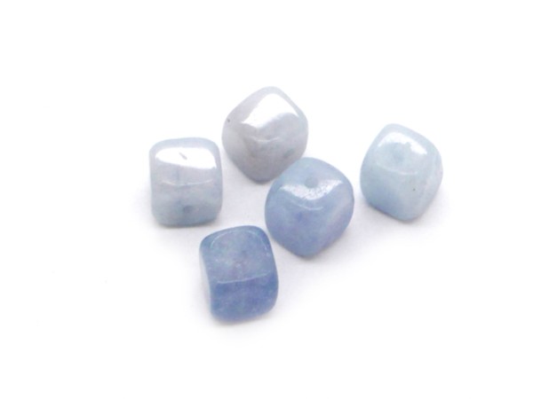 Würfel, Naturstein, 8 mm, hellblau