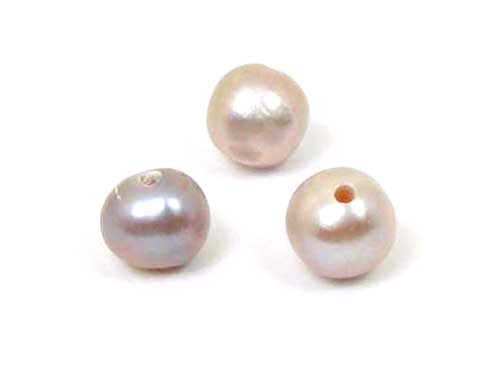 Großdurchbohrte Süßwasserperle, 8-9 mm, rosé