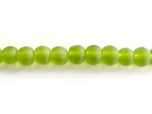 1 Strang Glasperlen, 6 mm, grün