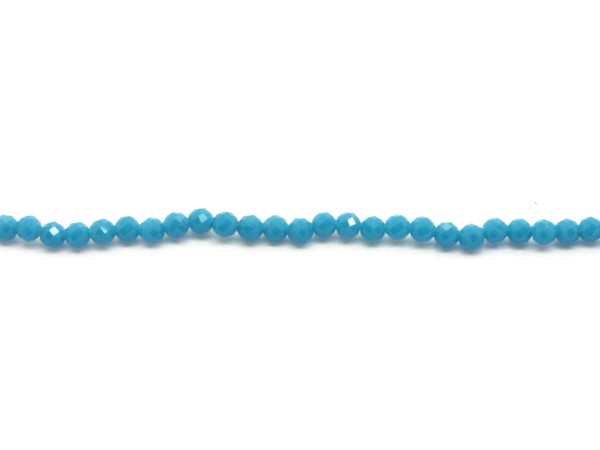 1 Strang Jade, 3 mm, cyanblau