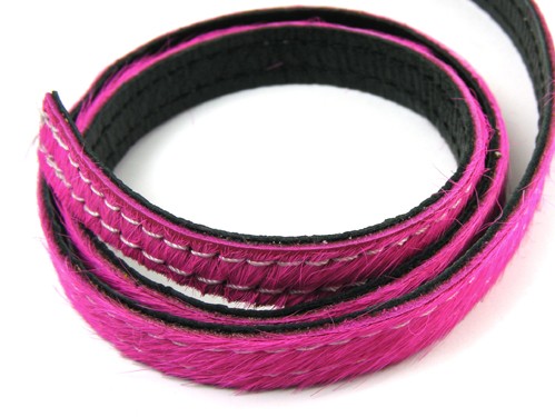 Lederband, 10 cm, 10 mm, pink