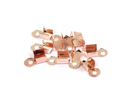 10 Endkappen für Lederb., 2-3 mm, rosegold