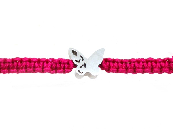 Schiebeperle Schmetterling, 8x10 mm, Edelstahl