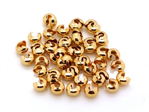 20 Kaschierperlen, 5 mm, vergoldet